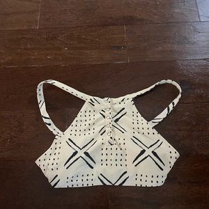 Aerie cream bikini top size small